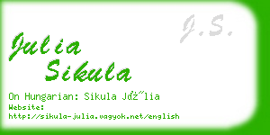 julia sikula business card